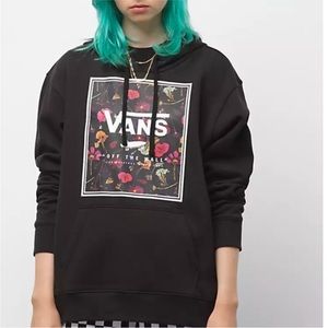 NEW w/ tags!! Vans Black Boxed in Pressed Floral BFF Hoodie Small